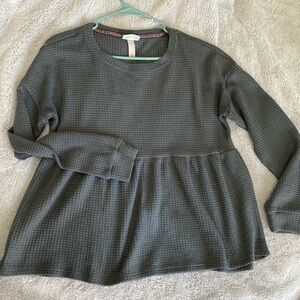 Knox Rose Grey Peplum Top